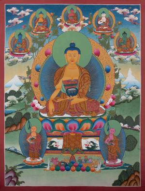 Shakyamuni Buddha Thangka | Original Tibetan Buddhist Religious Painting